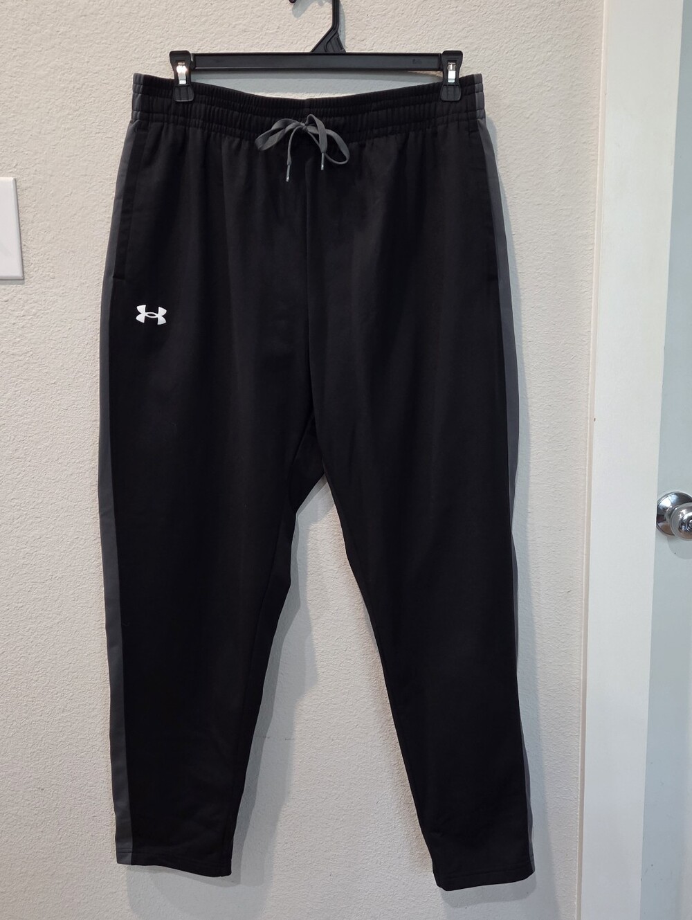 Under Armour Black Jogger Sweatpants with Gray Side Stripes